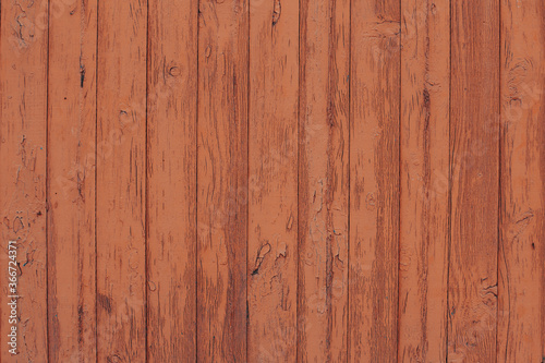 Brown orange wood fence plank texture background