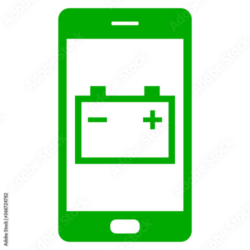Autobatterie und Smartphone
