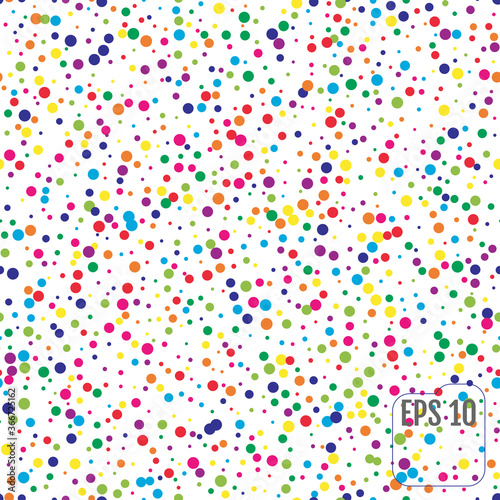 Seamless Pattern with Colorful polka dots