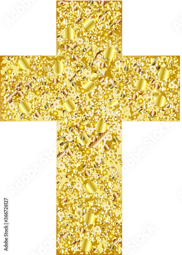 Gold vector shape textured