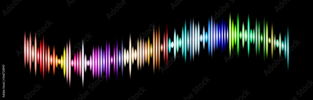 Illustration of a music equalizer wave.