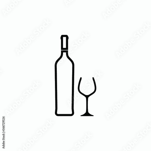 wine icon vector