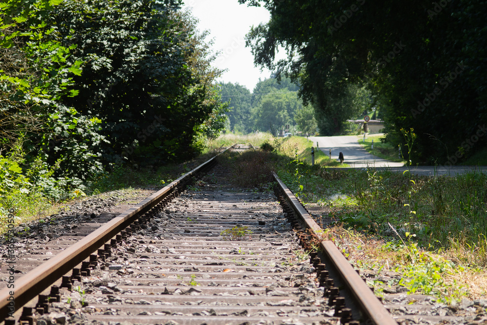 An old abandoned railroad line to nowhere. But very nice leading through a forest. An old abandoned railroad line to nowhere. But very nice leading through a forest.