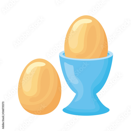 boiled egg detailed style icon