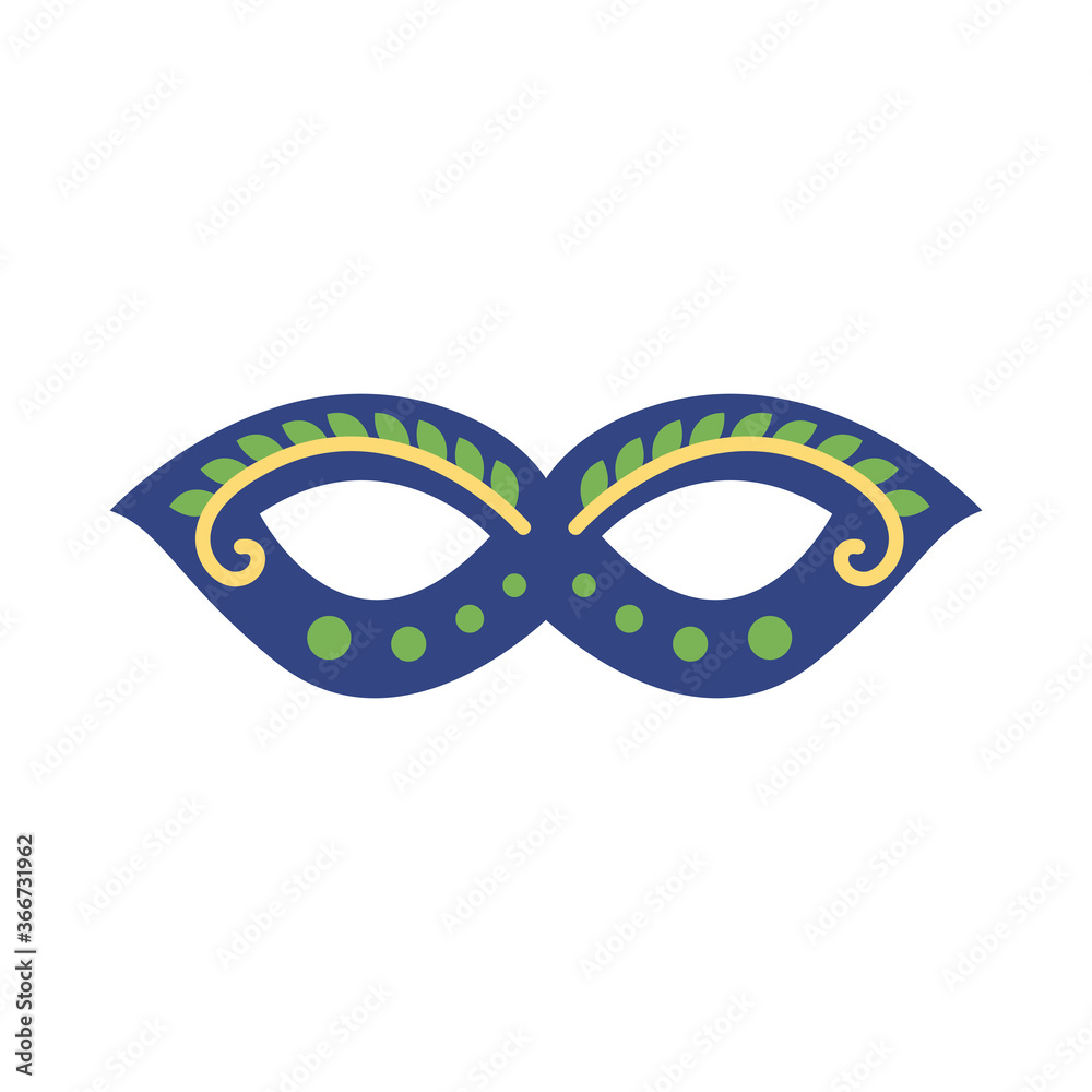 carnival mask flat style icon