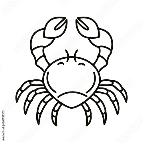 cancer zodiac sign line style icon