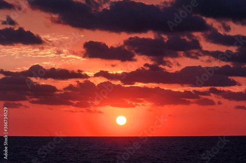 Fantastic and wonderful  sun rise, Caribbean sea Bahama. © Chongbum Thomas Park