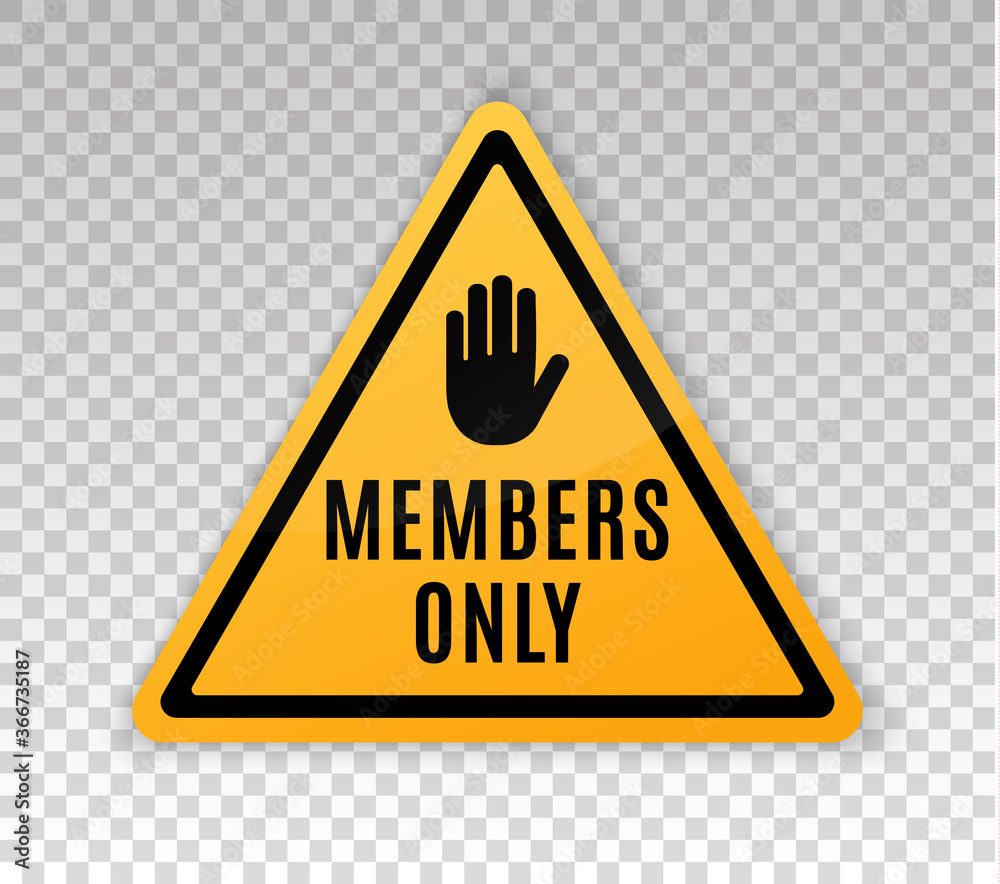 Members only icon. Closed access membership. Members only sign. Vector Members only icon. Closed access membership. Members only sign. Vector