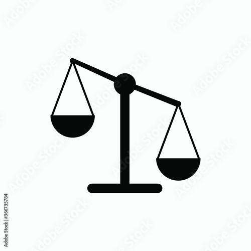 scale balance  justice icon vector