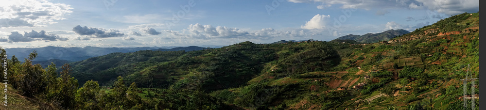 Hills of Rwanda, in the region of Gitarama, Rwanda, Africa