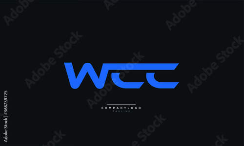 WCC Letter Business Logo Design Alphabet Icon Vector Symbol