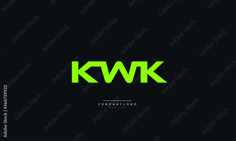 KWK Letter Business Logo Design Alphabet Icon Vector Symbol