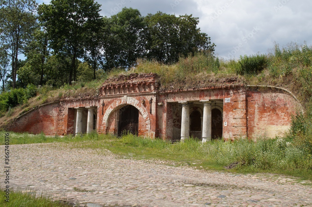 Prince Poniatowski Gate - Fortress Modlin in Poland