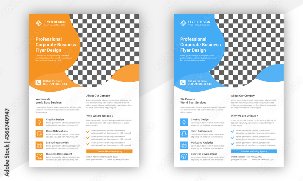 Creative professional business flyer design