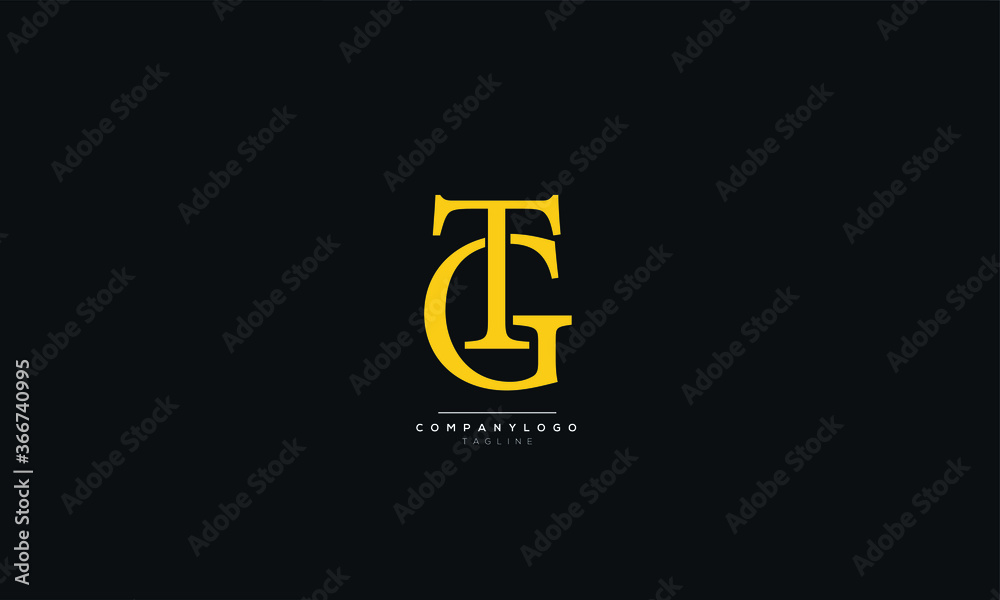 TG GT Letter Business Logo Design Alphabet Icon Vector Symbol
