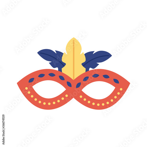 carnival mask flat style icon