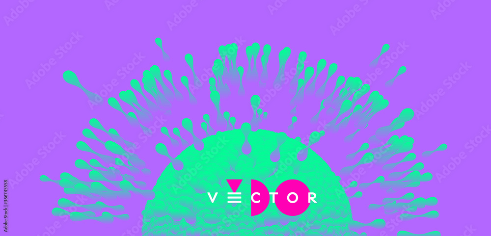 3d vector illustration for science, medicine or education.