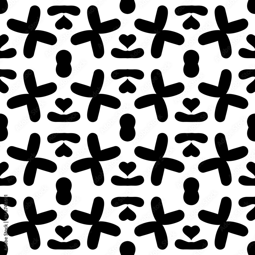 Intricate geometric pattern in classic black and white seamless pattern vector background. Intricate geometric pattern in classic black and white seamless pattern vector background.