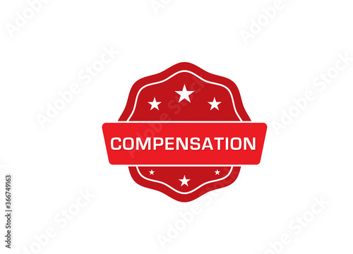 Compensation label sticker, Compensation Badge Sign
