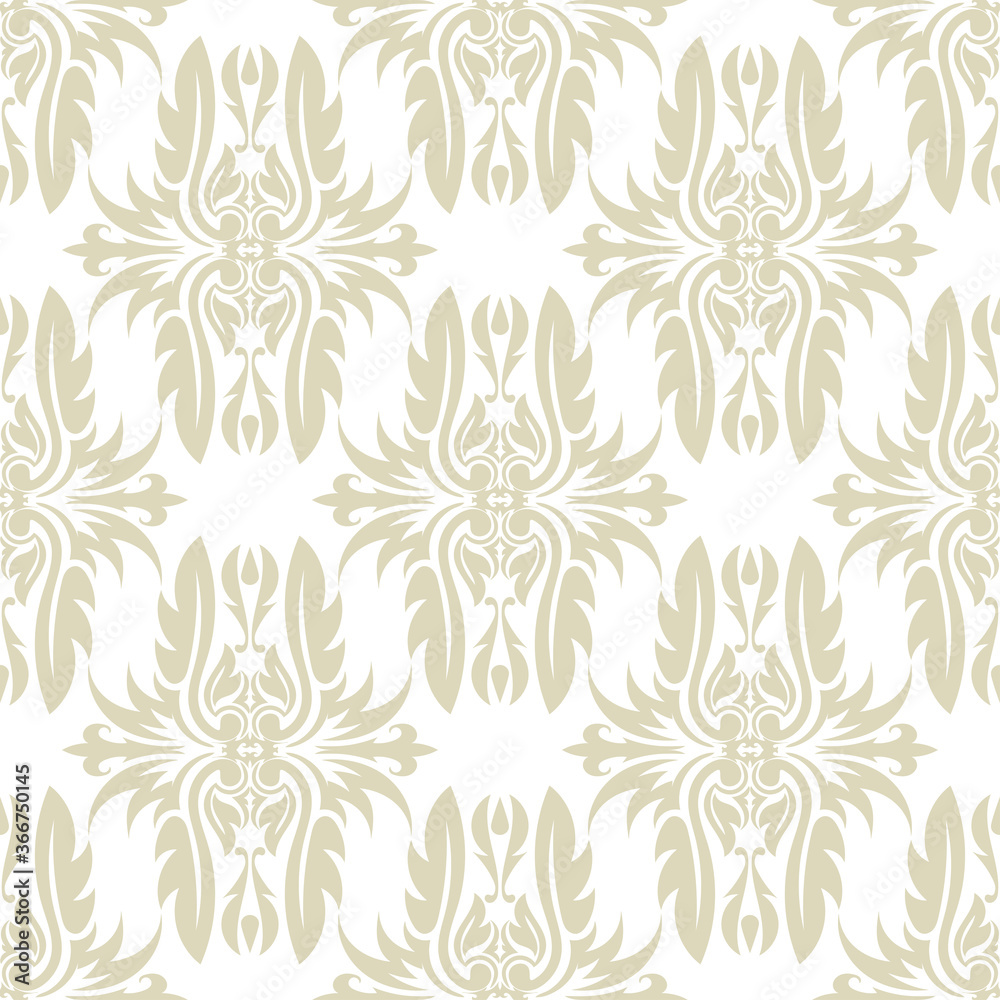 Seamless pattern with flowers. Light olive floral design on white background Seamless pattern with flowers. Light olive floral design on white background
