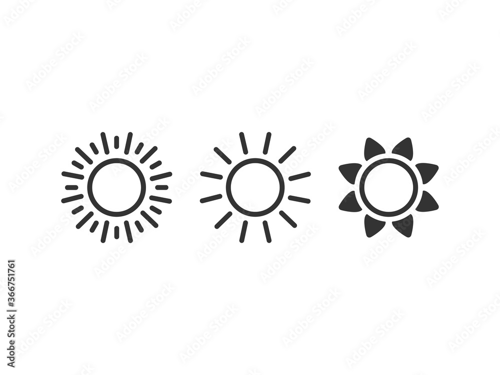 Sun icons set. Sun icon. Sun icons set. Sun icon.