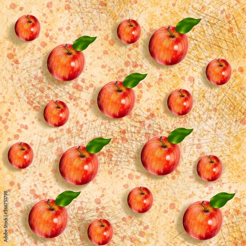 seamless pattern with apples