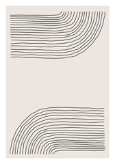 Papier peint photo Minimaliste art Art linéaire minimaliste aux traits esquissés  © C Design Studio