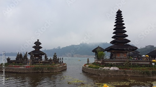Pura Ulun Danu Beratan Bedugul  a major Hindu Shaivite temple in Bali Island  Indonesia