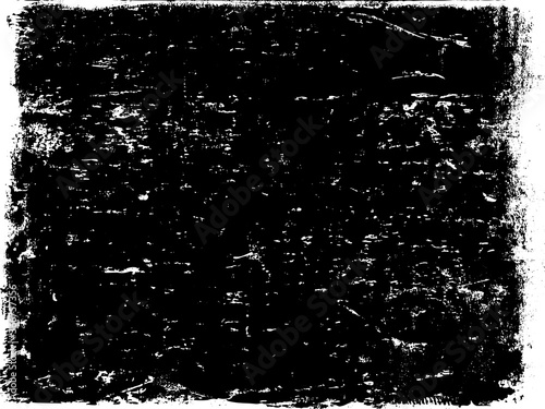 A black and white vector texture of a distressed lino print. Ideal as a background or for making grunge effects. The vector file has a background fill and a texture layer for easy color scheme edits.