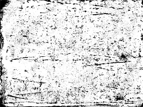A black and white vector texture of a distressed lino print. Ideal as a background or for making grunge effects. The vector file has a background fill and a texture layer for easy color scheme edits.