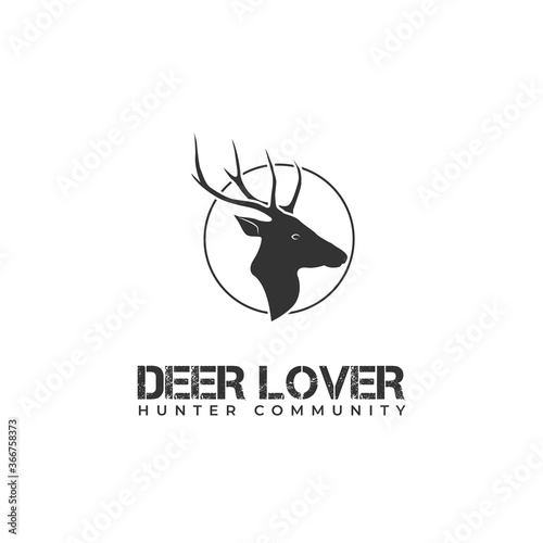 Deer Minimalist Vector Art You can use for Hunter community logo