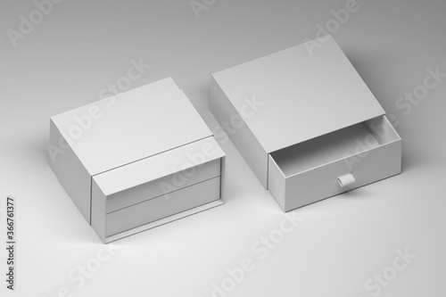 Wallpaper Mural White opened gift box template mockup on white surface Torontodigital.ca