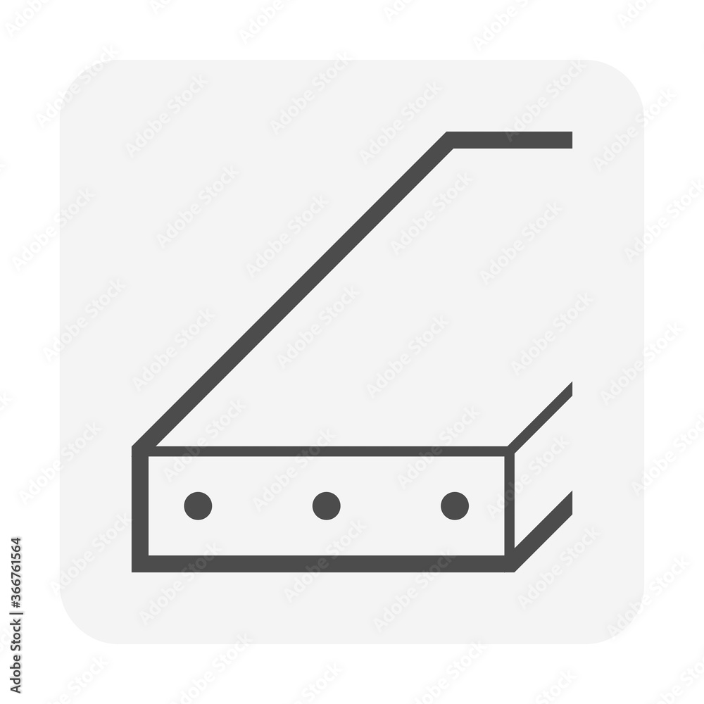 Pre-stress concrete slab vector icon design on white background. Pre-stress concrete slab vector icon design on white background.