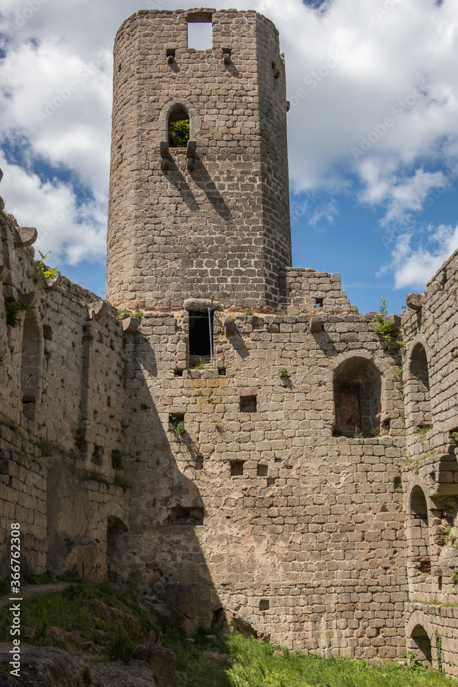 ruins of the old castle in France
