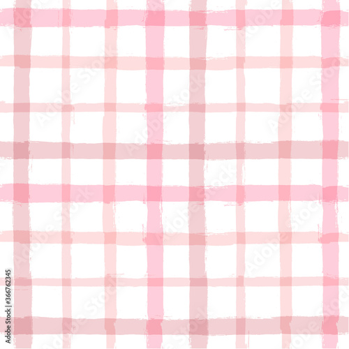 Gingham seamless pattern. watercolor strokes texture for textile: shirts, plaid, tablecloths, clothes, blankets, paper, makeup. vector checkered summer print