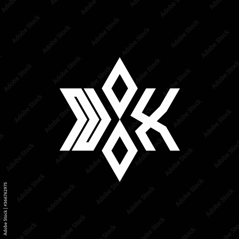 NX monogram logo with star shape and luxury style NX monogram logo with star shape and luxury style