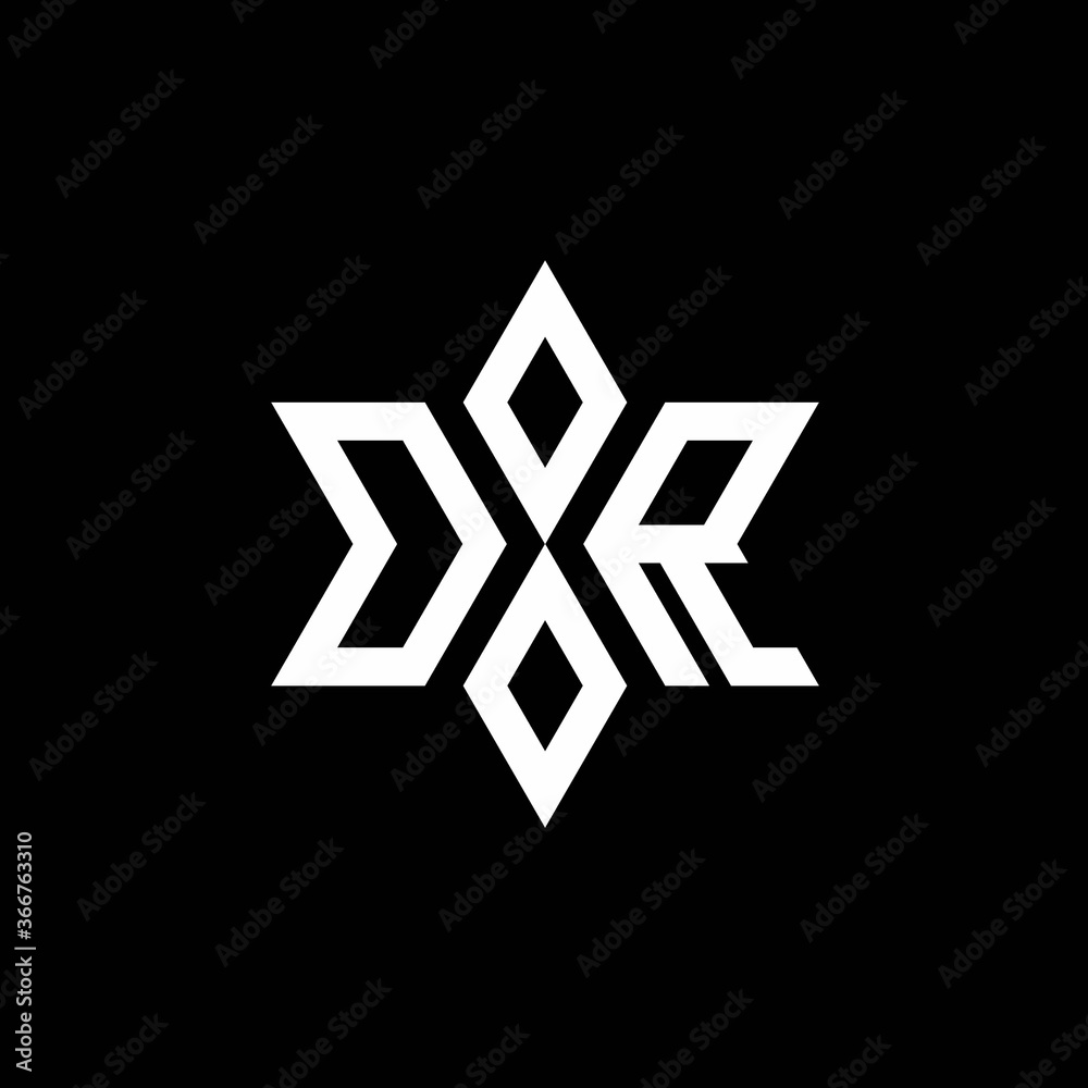 OR monogram logo with star shape and luxury style OR monogram logo with star shape and luxury style