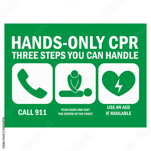 CPR Cardiopulmonary Resuscitation sign and symbol. vector illustration