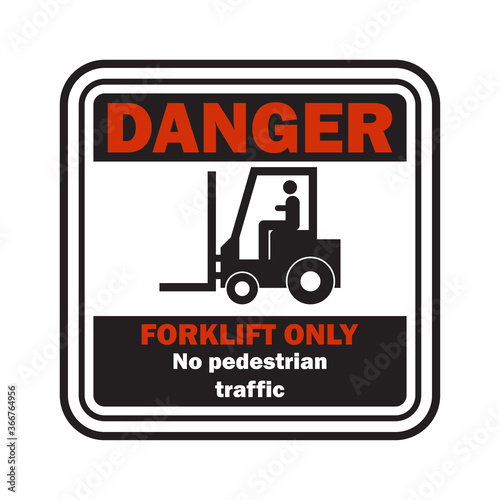 caution warning to handle your forklift vehicle in your industry, sign symbol. vector illustration