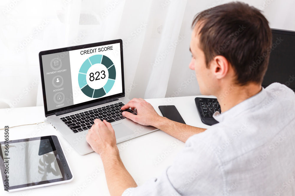 Credit Score Financial Banking Economy Concept Credit Score Financial Banking Economy Concept