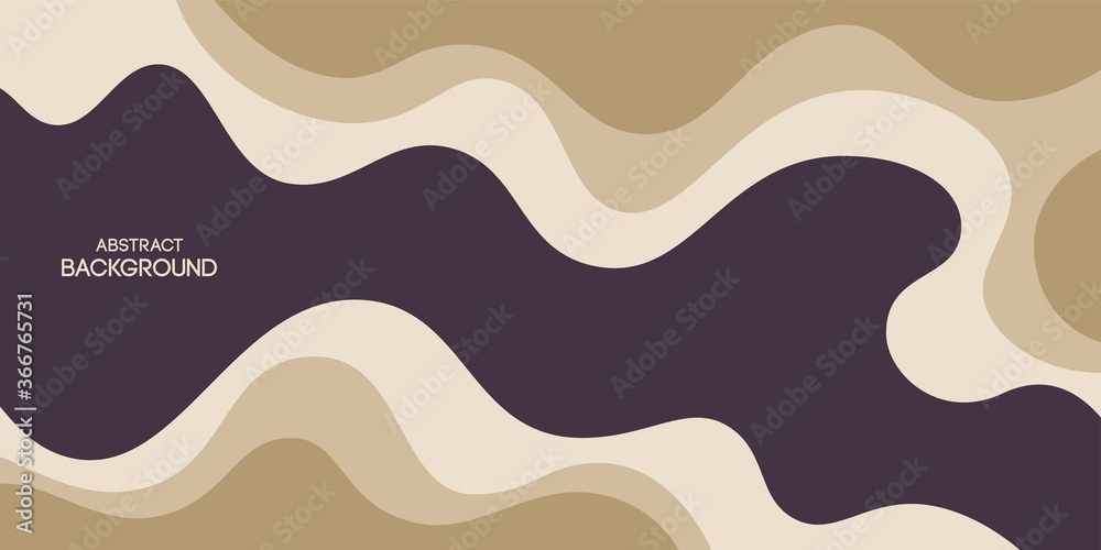 Abstract background, poster, banner. Composition of amorphous forms, liquid shapes. Vector color illustration in flat style.