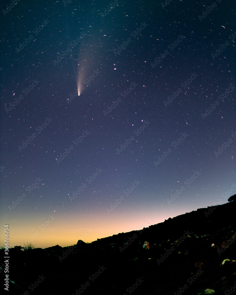 Comet Neowise over Stowes Hill the Cheese-wring Bodmin Moor Cornwall Comet Neowise over Stowes Hill the Cheese-wring Bodmin Moor Cornwall