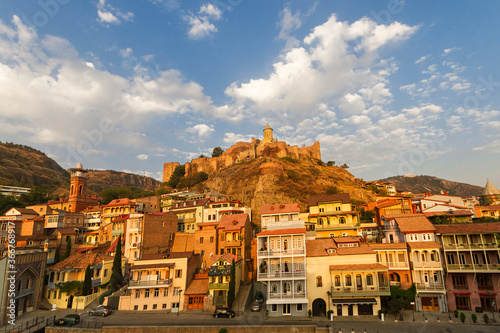 Old town Tbilisi with Narikala Castle in the background, Georgia, Caucasus © MehmetOZB