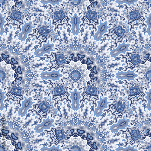 Chakra geometric seamless ornament. Turkish folk vector composition. Ornate arabesque peacock floral seamless pattern. Wrapping paper print.