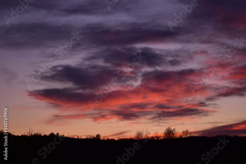 colorful clouds in the sky at sunset