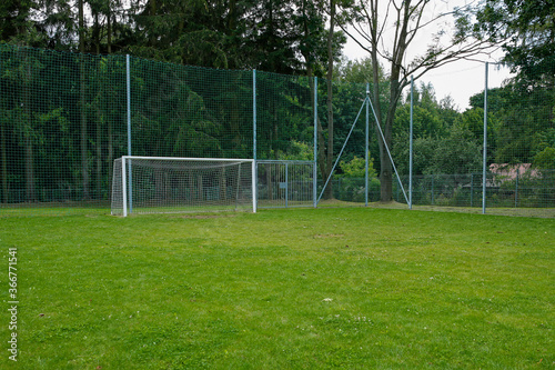empty football gate goal