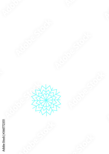 Fototapeta Naklejka Na Ścianę i Meble -  snowflake blue on white background winter snow new year Christmas