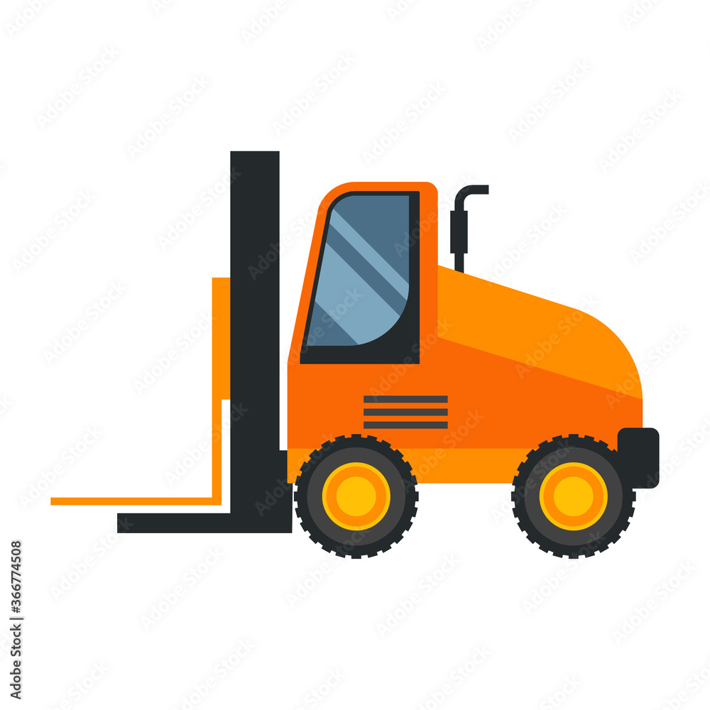 heavy equipment logo isolated on white background. vector illustration