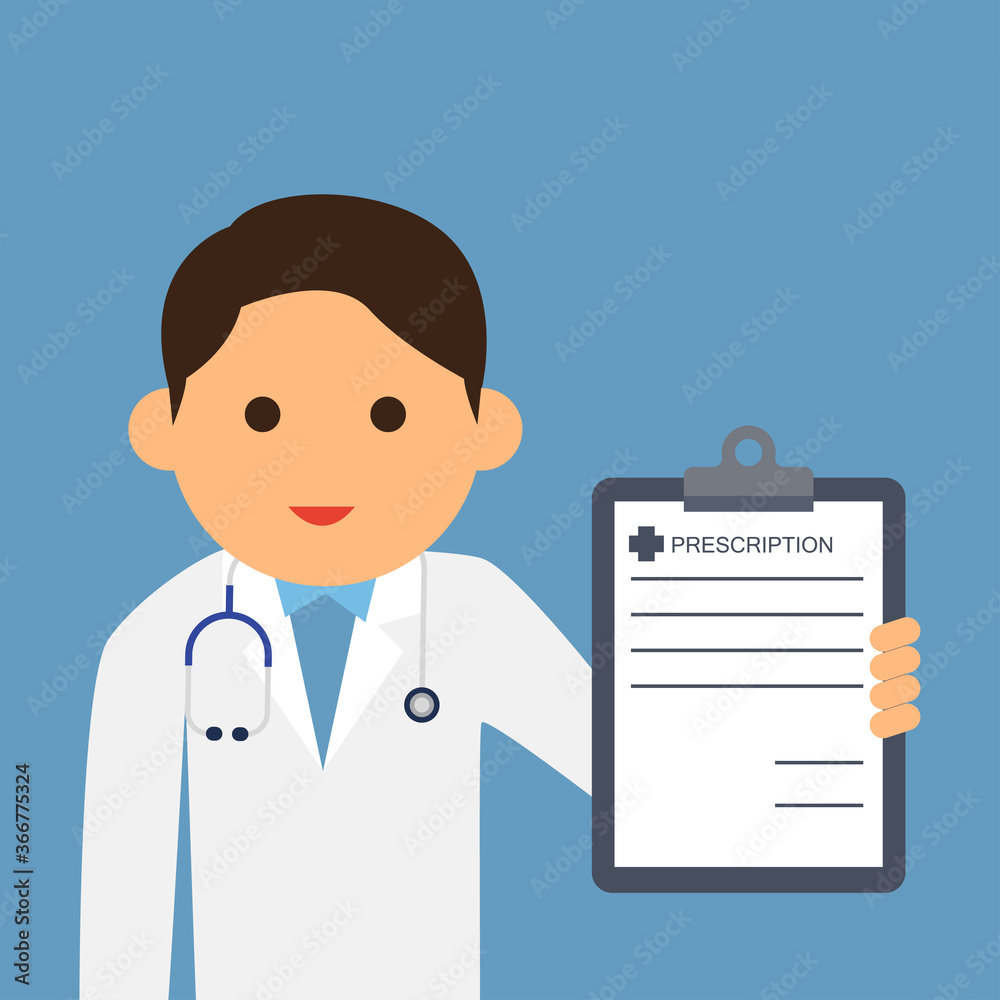 prescription from doctor for healthcare and medical concepts. vector illustration prescription from doctor for healthcare and medical concepts. vector illustration