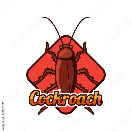cockroach logo isolated on white background vector illustration